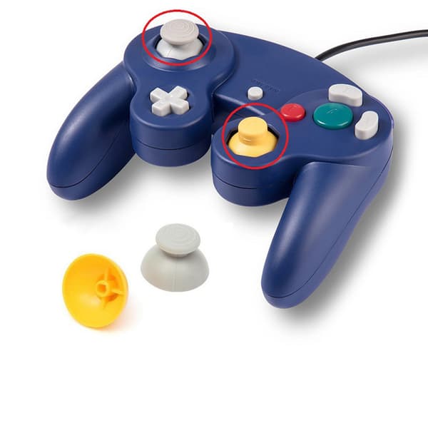 2 stk. udskiftelige analoge joystick-tommelfingerhætter til controller
