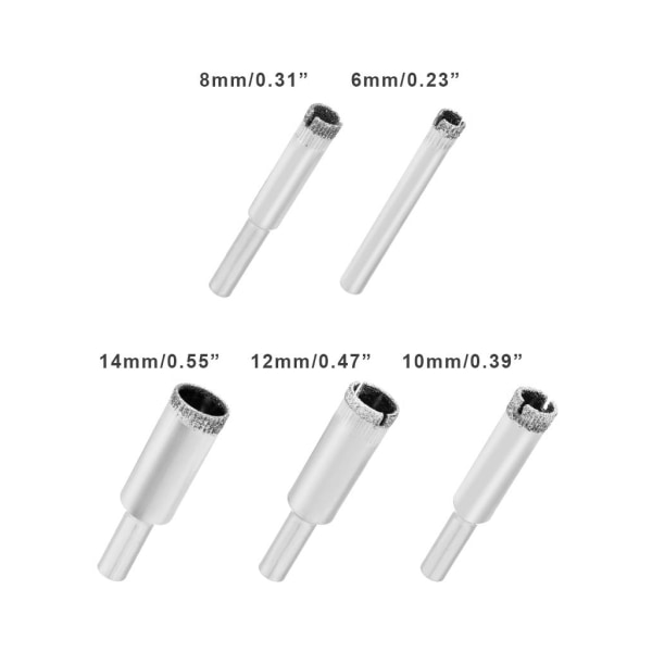 Porslinsglasmarmor 6-14 mm diamanthålsågborrskär för keramiskt verktyg