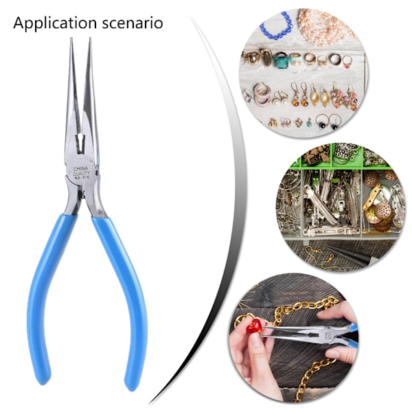 6 tum smyckestång Beading Clamp Lång Nål-Näs Tång för Smyckesreparation