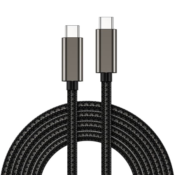 Nylonpunottu USB C -kaapeli PD240W 20Gbps Data USB C - USB C 3.2 Gen 2x2 -kaapeli 1m