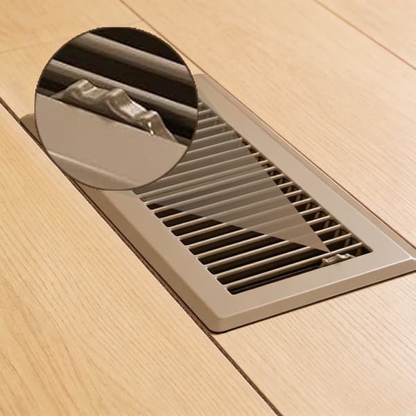 Sterk gulvventilrist i metall for ventilasjon i VVS-systemer Black