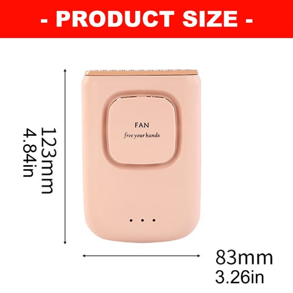 Halsbandsfläkt med iskompressfunktion och lång batteritid Pink