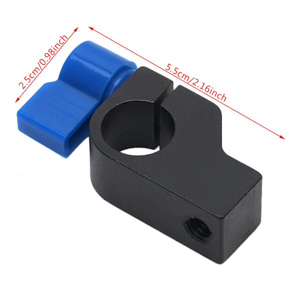 15mm Stångklämma Hållare \"1/4\" Gänga DSLR Kamera Rig Rail Stöd System Arm