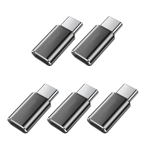 5 stk. USB C-adapter Type C til hun-konverter opladning