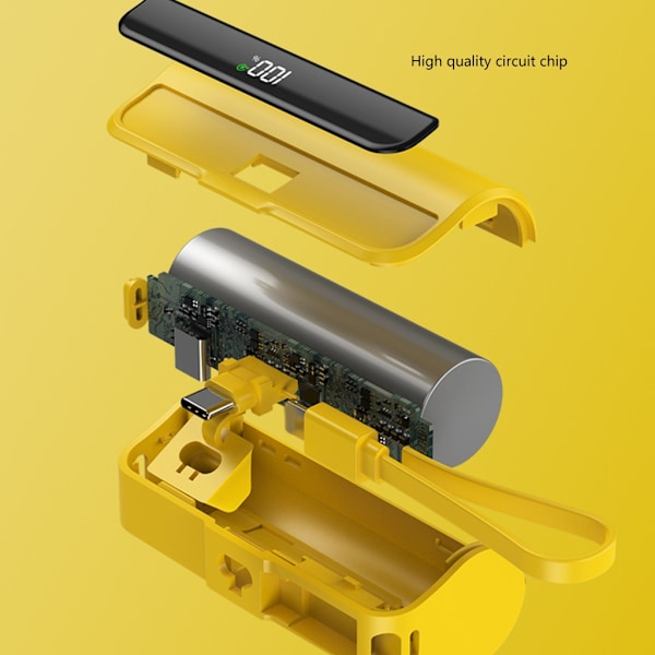 Bärbar Svetsladdning Fodral TypC Power Bank Huvudladdningslösning Yellow