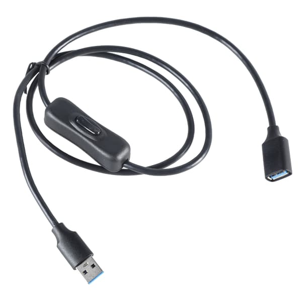 USB 3.0 Förlängningskabel med Strömknapp Snabb Hastighet 5Gbps Dataöverföringskabel 1m