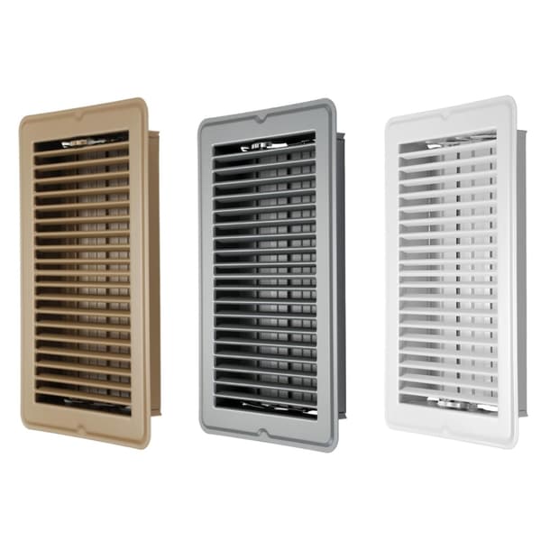 Sterk gulvventilrist i metall for ventilasjon i VVS-systemer Black