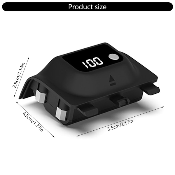 Hög Effektivitet Uppladdningsbart Batteripaket För XBS/XBX Gamepad, 1400mAh, Lättläst LED-Skärm White