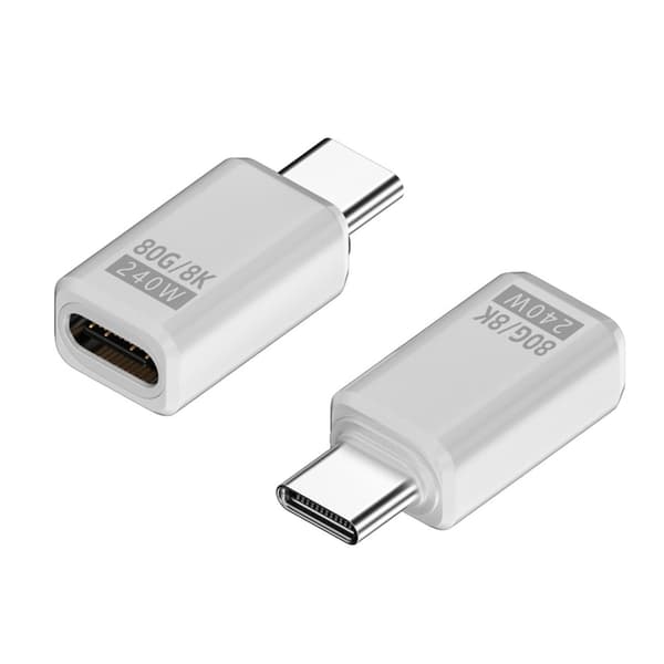 USB Typ C Adapter 240W 80Gbps 8K@60Hz för Thunderbolt4/5 Enheter för Effektiv Dataöverföring Black Three dimensional