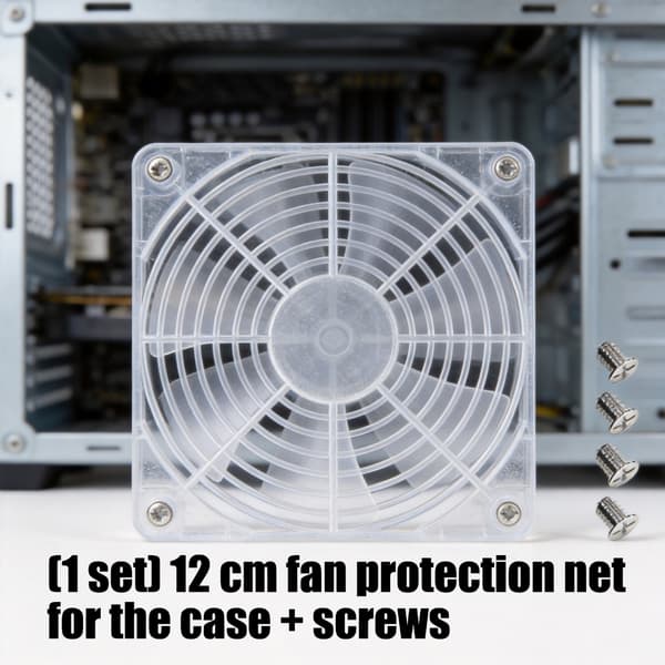 ABS 12 cm PC-køleventilatorbeskyttelsesgitter med skruer til sikker montering White