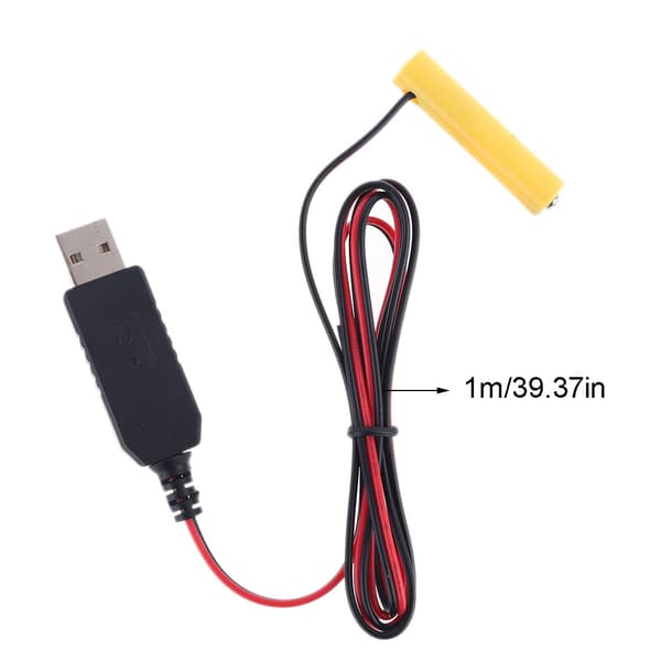 LR03 AAA -paristonpoistaja virtajohto LED-valolle USB-virtajohdolla 2AAA