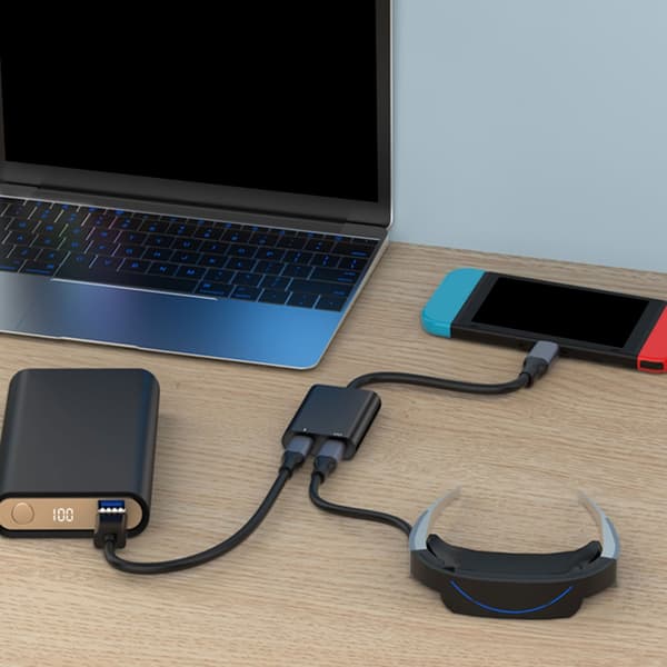 AR Briller Docking Hubs med PD Hurtig Opladning og USB To Interfaces til Tablets Black
