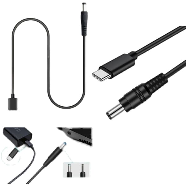 TypeC DC till 12V strömkabel USB till DC-jack adapterkabel USB Boost Line 8 pluggar