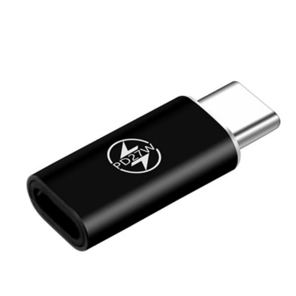 8Pin til USB C 27W Hurtiglading og Datasynkroniseringsadapter for Phone 15/16 Plus S24 Silver