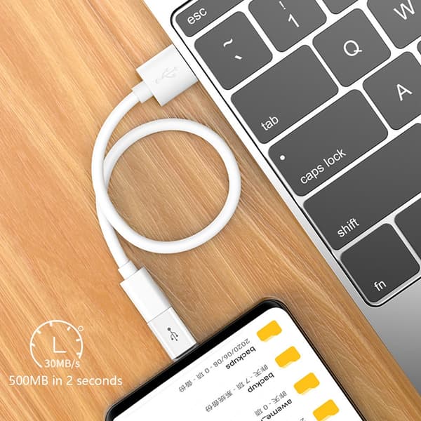 Latausmuuntimet tableteille Kuulokkeet Micro USB Naaras - USB C Uros -sovitin White