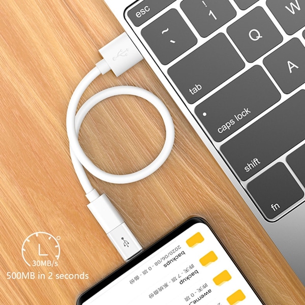 Opladningskonvertere til tablets Headsets Micro USB Hun til USB C Han Adapter White