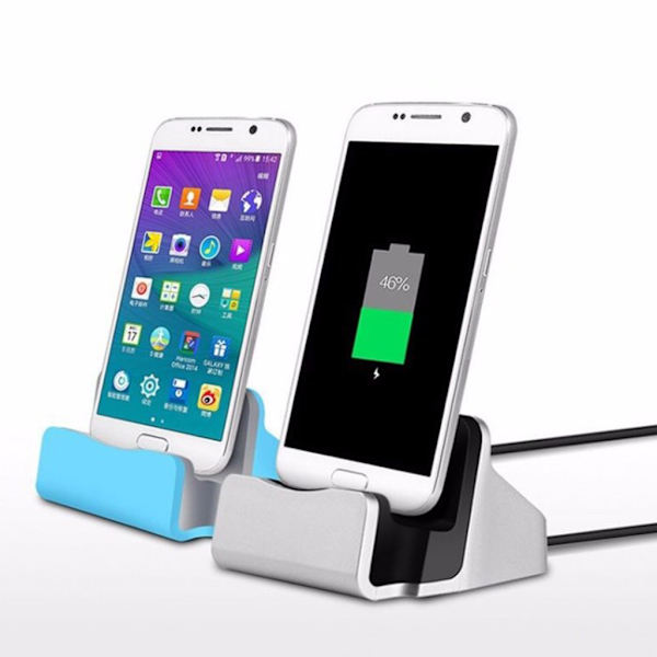 Typ-C Snabbladdningsdockningsstation Skrivbord USB C 3.1 Dockningsladdare med kabel för Huawei P9 Plus för Smart Phone Rose gold