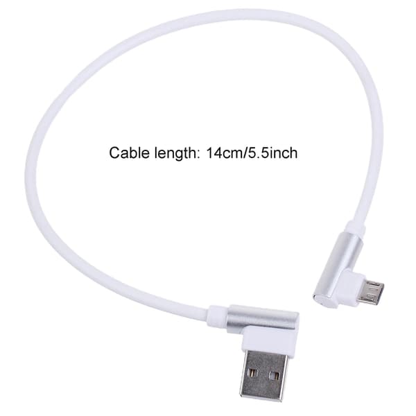 Micro USB-datakabel retvinklet opladerledning USB 2.0 datasynkroniseringskabel