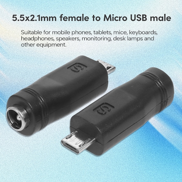 DC5521 Strömomvandlingsadapter till Typ-C/Mini USB/Micro USB-konverteradapter Typec
