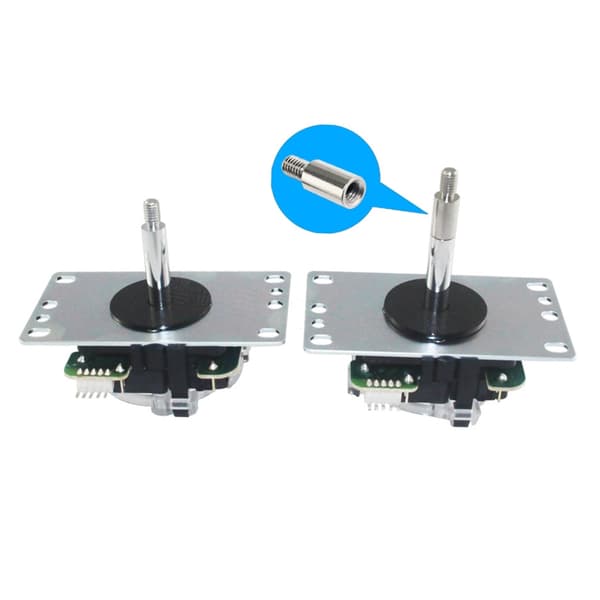 Seimitsu Joysticks Chrome Arcade Joystick Skaftforlænger Gaming Tilbehør Game Controller Forlængerstang Skruer null - Sanwa
