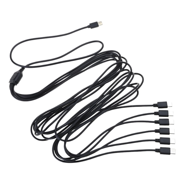 1 till 6 USB C Laddningskabel Portabel Typ-C till Typ-C Splitter Adapter Laddningskabel för Mobiltelefon Surfplatta 0.5m/1.5m 1.5m