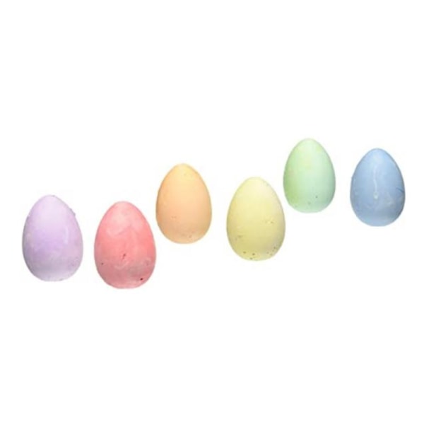 6 st/pack Multifunktions-äggformade dammfria, giftfria kritasatser för svarta tavlan