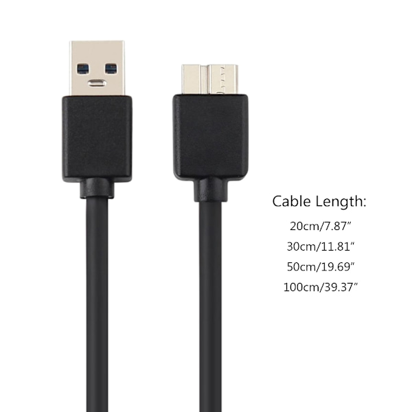 0.2/0.3/0.5/1M USB3.0 Type A Adapterkabel A til Micro B Han Konverter til HDD 0.2m
