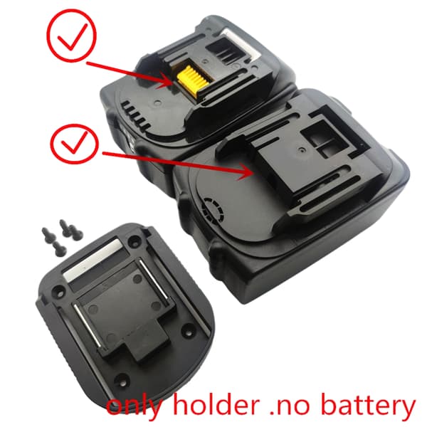 Lättvikts Batteriadapter Batterifäste för Säker Passform för 18V Litiumbatterier BL183 BL1430 BL1860 Package 2