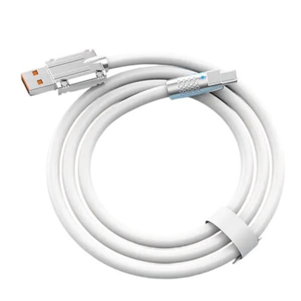 USB til USB C-kabel USB til Type C-kabel Hurtiglading Overføringskabel USB C 120W White 1m