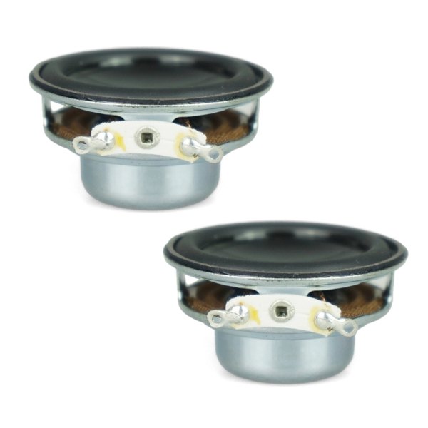 2 st 40mm 4Ohm 5W Full Range Högtalare Stereo Woofer Rund Form