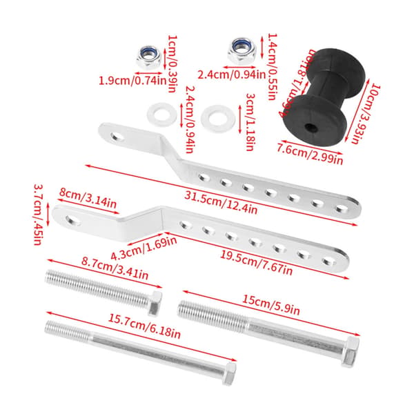Robust marinetilhenger rullesystem justerbart, designet for langvarig bruk