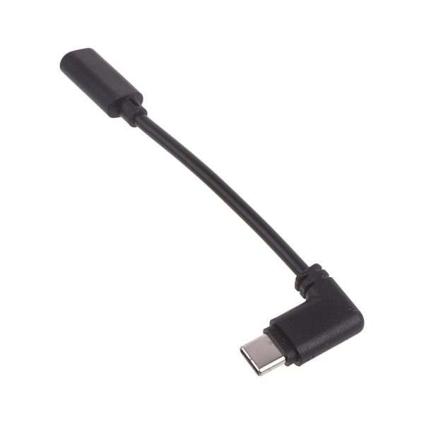 90 Graders Vinkel Dataöverföringskabel Micro USB till Typ C Adapter Sladd