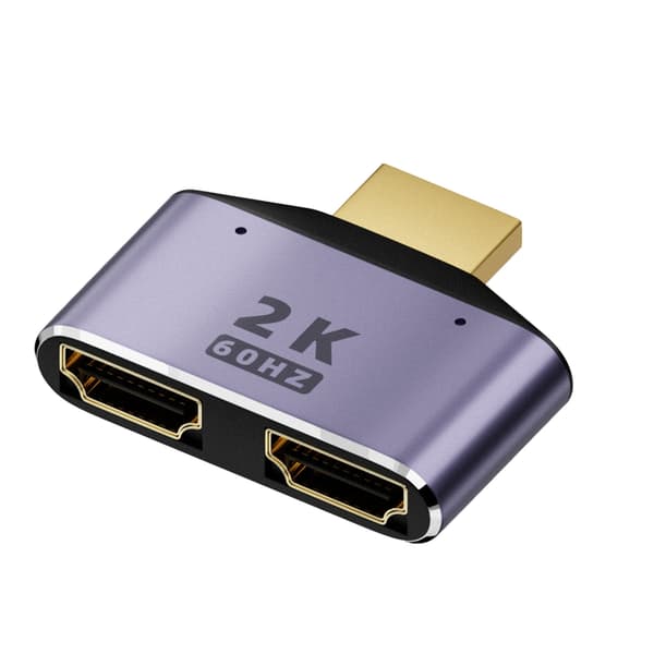 Splitter 1 in 2 ut strömförsörjd videosplitter stöder UltraHD 1080P