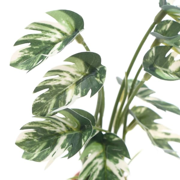 Mini Monstera Deliciosa Plastväxt för Dockhus Inredningsaccessoar