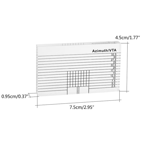 Levysoittimen mittaustyökalu Phono Tonearm Ruler Alignment Azimuthal Meter