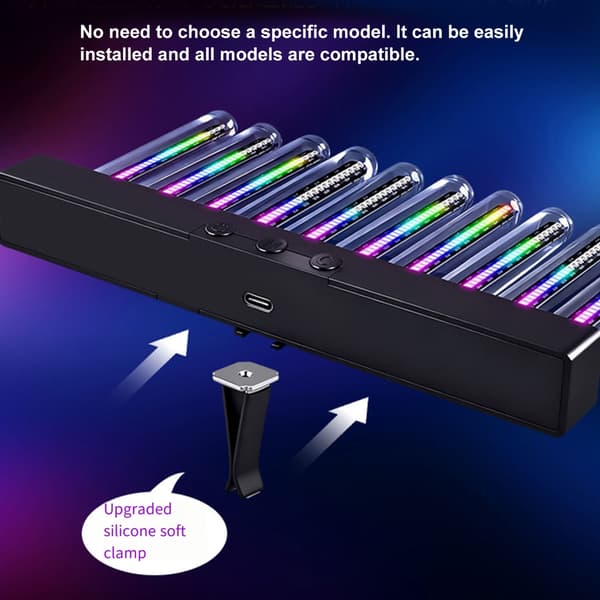 Dynamiska RGB LED Ljudvisualiserare med 8 Ljuseffekter för Speluppsättningar