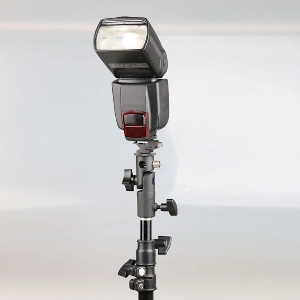 E-formad Blixtfäste Hotsko Paraplyhållare Montering Ljusstativ för DSLR-kamera