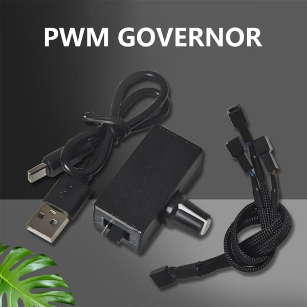 Justerbar PC Kjølevifte Hastighetskontroller, USB til 4Pin Adapterkabel, DC5V til 12V Strømkonvertere med 2/3 Veis Splitter null - One for two cable