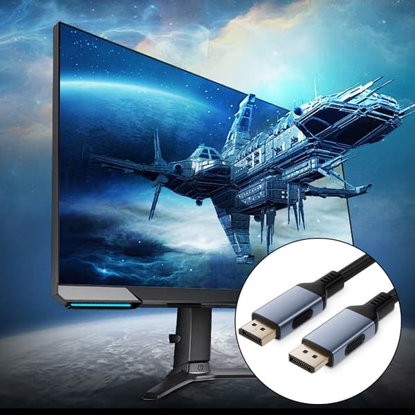Avansert DisplayPort-kabel 2.1 80Gbps-kabel for videostrømming 1.5m