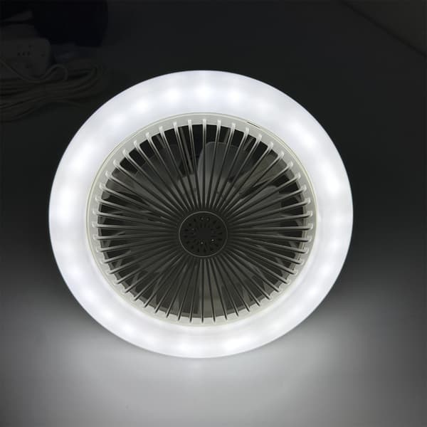 30W LED Loftlampe med Ventilator E27 Multifunktionel Tre Arbejdsindstillinger Ventilatorlampe med Aromaterapi Tabletter White