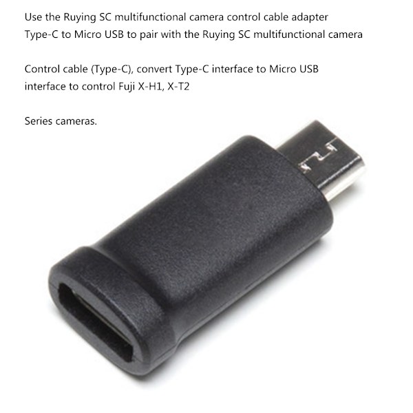 Multifunktionel kamera kabeladapter Type C til Micro USB konverter til Ronin SC