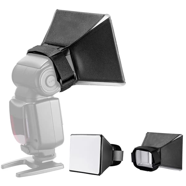 Blitzdiffusor Reflektor Softbox Professionel Mini Fotodiffusor Blødt Lysboks til de fleste mærker Digitale Kameraer Black