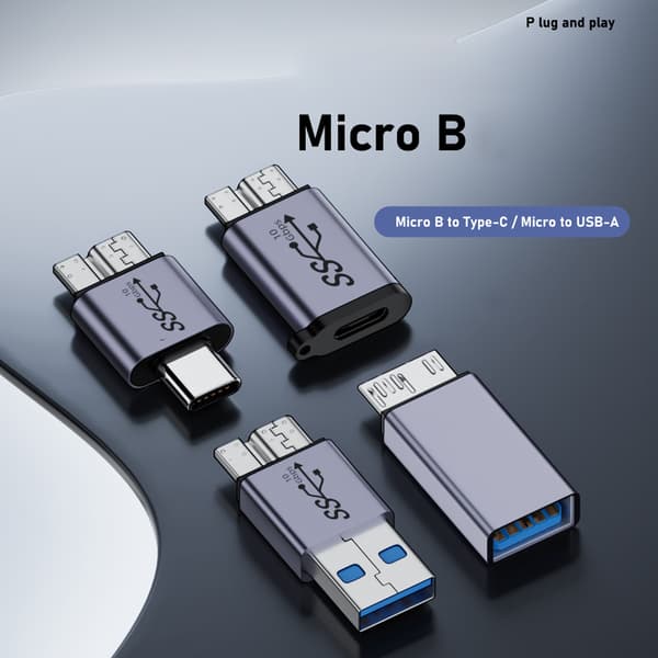USB C till MicroB Adapter USB 3.0 Typ C Hona till MicroB Hane Konverterare 10Gbps null - Type C Female