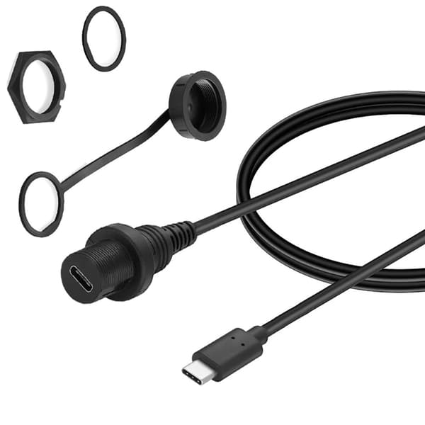 USB2.0 3.1 Typ C Instrumentbräda Infälld Förlängningskabel för Bil Båtar Motorcykel null - USB2.0