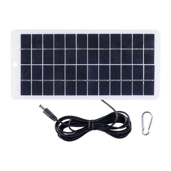 5W USB Solpanel, 12V Högpresterande Polysiliciummodul Vattentät Solladdare med Solcell för Camping