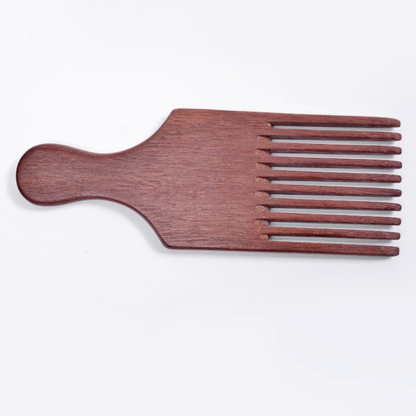 Afro Pick Hair Lift Combs Skäggval Naturligt trä Volymgivande och stylingverktyg