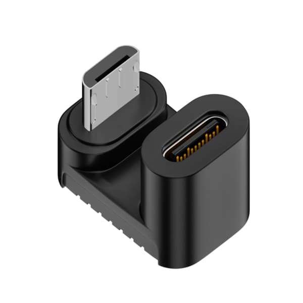 Micro USB till Typ C Dataöverföring Konverteringskontakt för Smartphone Navigation null - Bend left