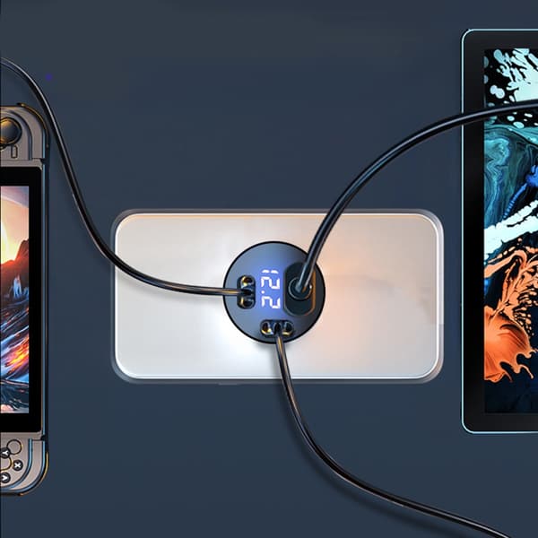 USB 100W PD30W Biloplader med digitalt display til smartphones og tablets USB PD DC5521