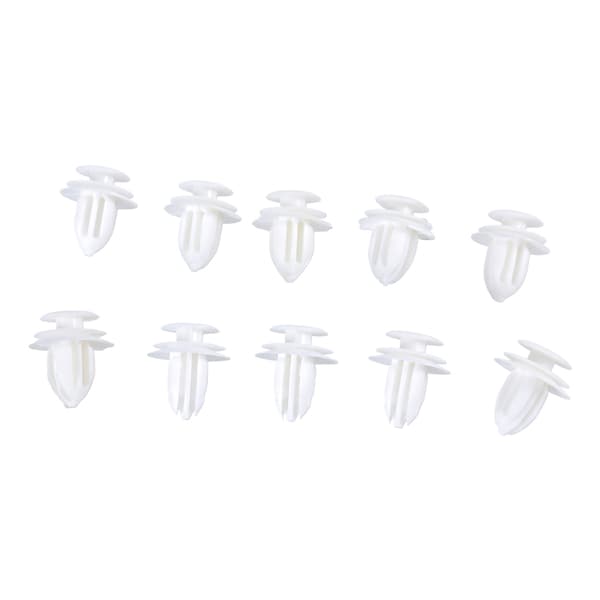 10 stk. Nylon Trim Board Panel Retainer Clips Rivet Festemidler Hvit for