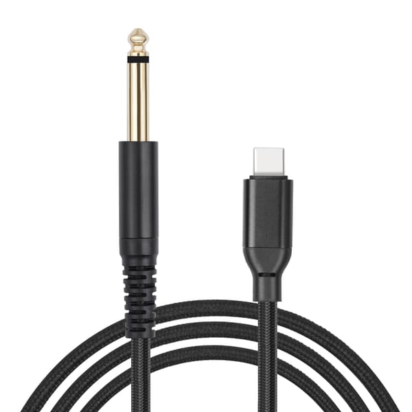 Professionelt USB C til 6,35 mm instrumentkabel til digital optagelse 1m